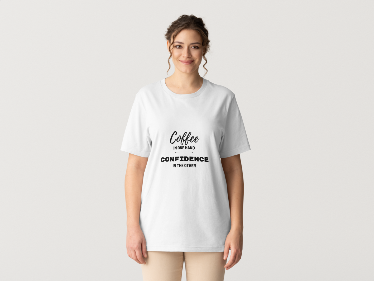 Coffee In One Hand | Confidence In The Other T-Shirt