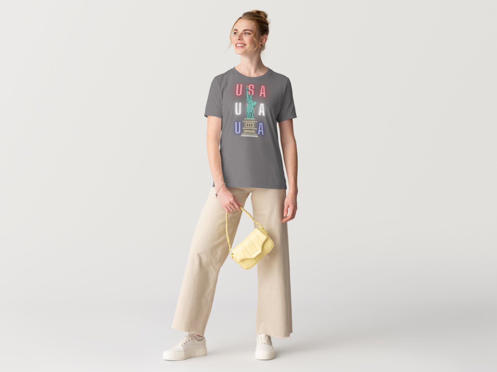 Red White & Blue Statue Of Liberty T-Shirt