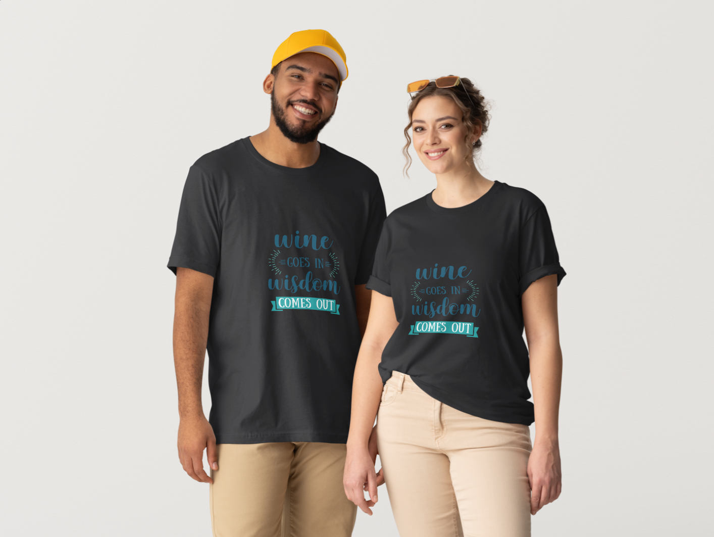 Wine Goes In And Wisdom Comes Out T-Shirts