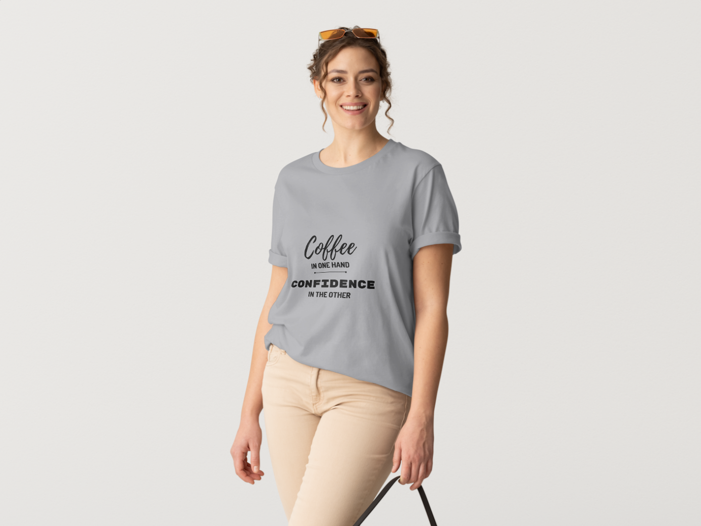 Coffee In One Hand | Confidence In The Other T-Shirt