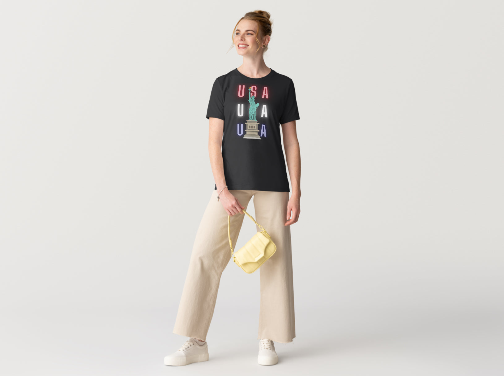 Red White & Blue Statue Of Liberty T-Shirt