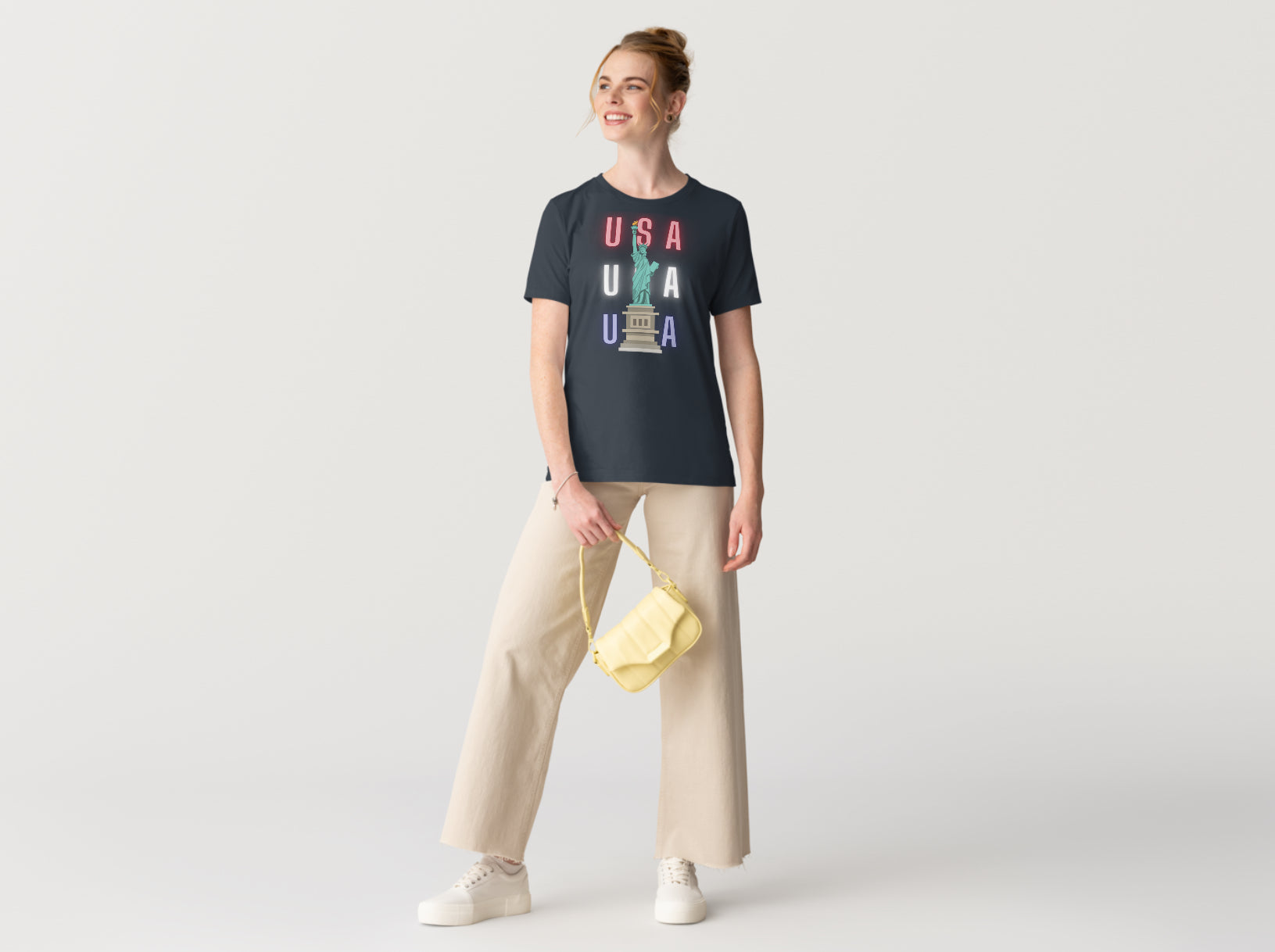 Red White & Blue Statue Of Liberty T-Shirt