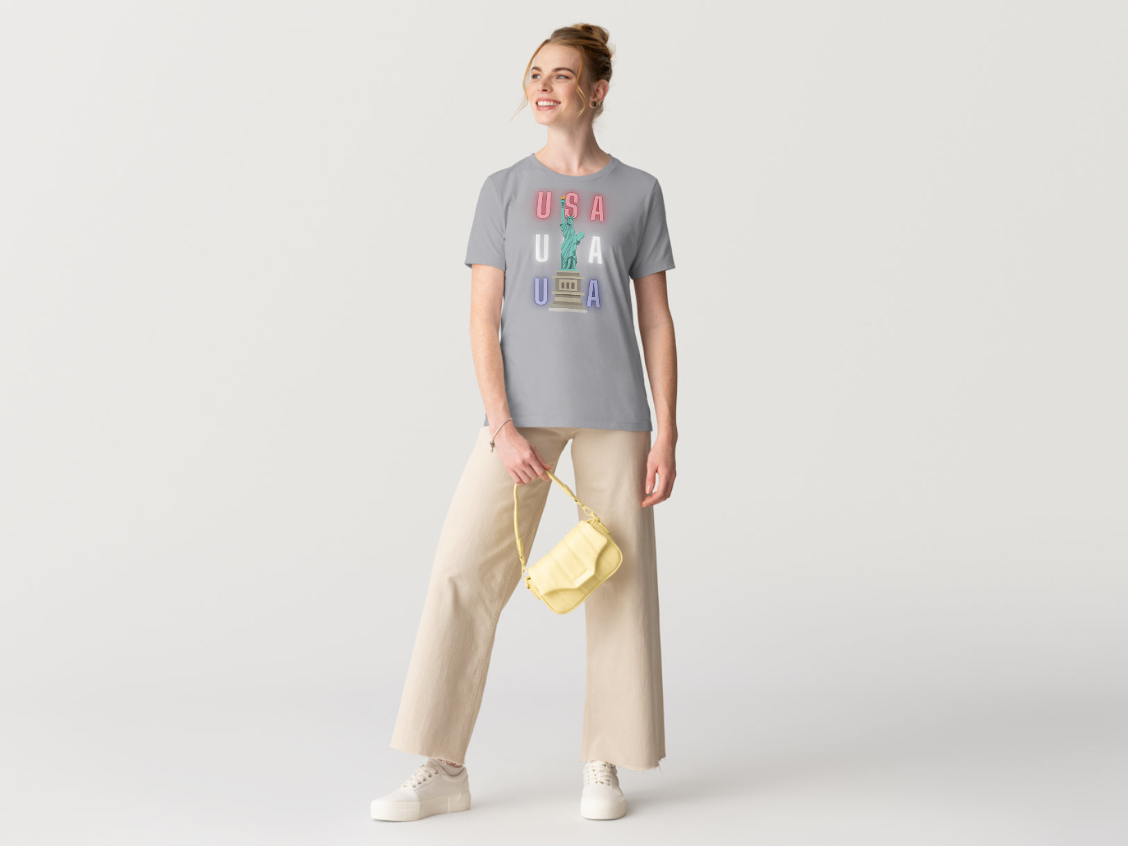 Red White & Blue Statue Of Liberty T-Shirt